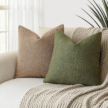 Foindtower Decorative Textured Boucle Throw Pillow Covers Accent Solid Pillow - Image 4