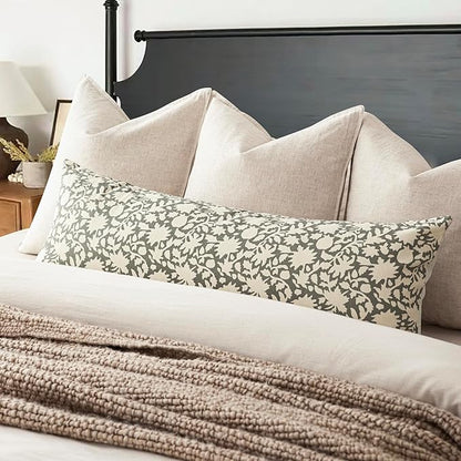 Foindtower Set of 2 Decorative Floral Long Body Lumbar Throw Pillow Covers - Image 3
