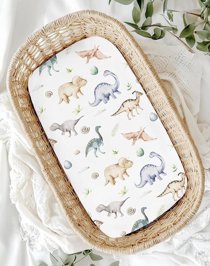 Bassinet Sheets for Baby Girls Boys 2 Pack, Fitted Baby Mattress Sheet for - Image 6