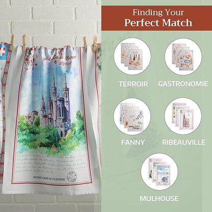 Maison d' Hermine Kitchen Towels Set of 3 100% Cotton 27.50" x 20" Reusable - Image 5