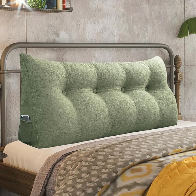 Daneey Headboard Pillow Full, Triangular Wedge Pillow Headboard, Linen-Textured by Daneey