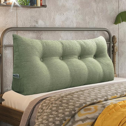 Daneey Headboard Pillow Full, Triangular Wedge Pillow Headboard, Linen-Textured by Daneey