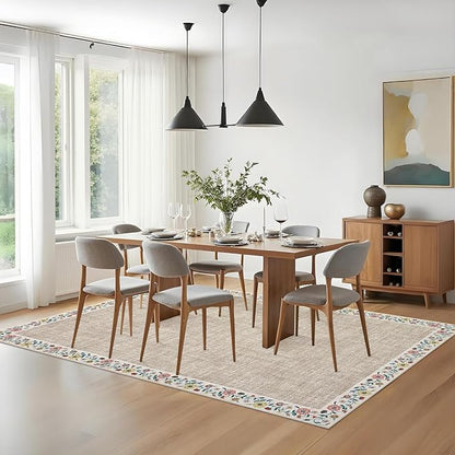 GarveeHome Washable Area Rugs for Bedroom 5x7 Living Room Modern Floral Throw - Image 2