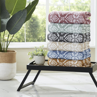 modern threads amaris 6-piece reversible yarn dyed jacquard showing dimensions