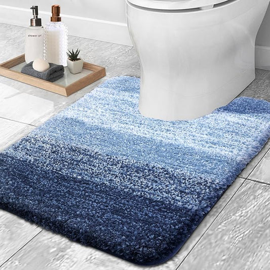 OLANLY Luxury Toilet Rugs U-Shaped 24x20, Extra Soft and Absorbent Microfiber by OLANLY