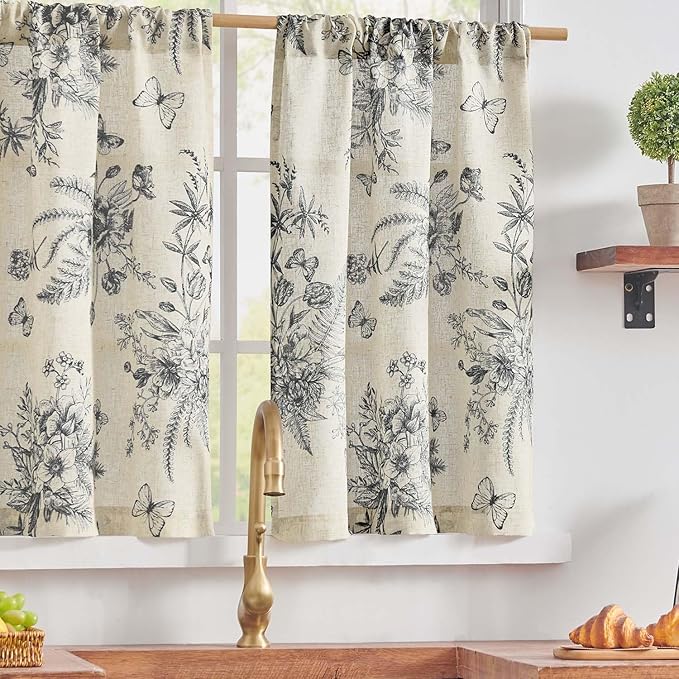 jinchan Half Window Curtains Small Drapes - Image 5