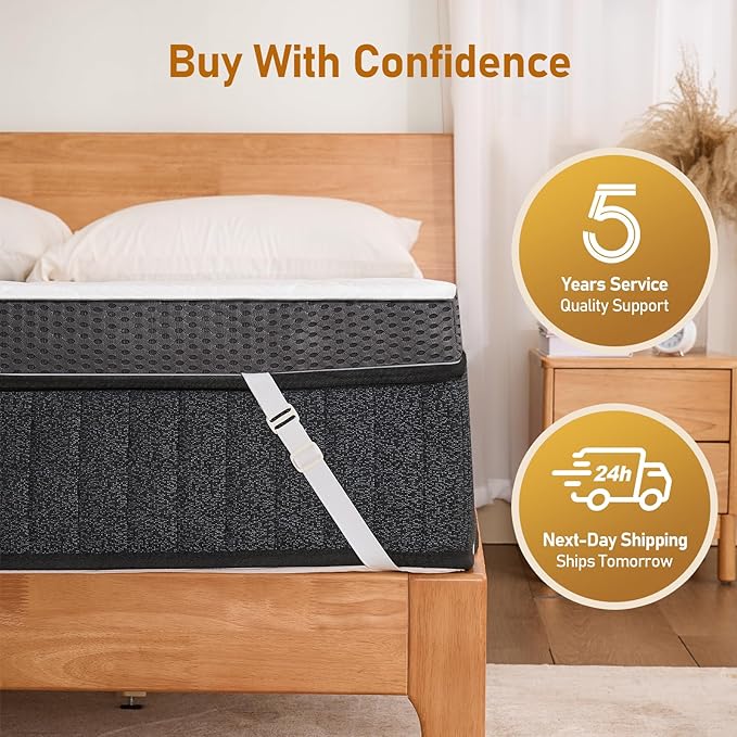 Glendan Firm Mattress Topper King: 3 Inch High Density Foam - Image 8