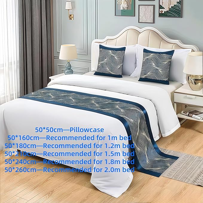 Bed Runner for Guest Room，Luxury Bed Runner，Wedding Bed Runner，Embroidered Bed - Image 2