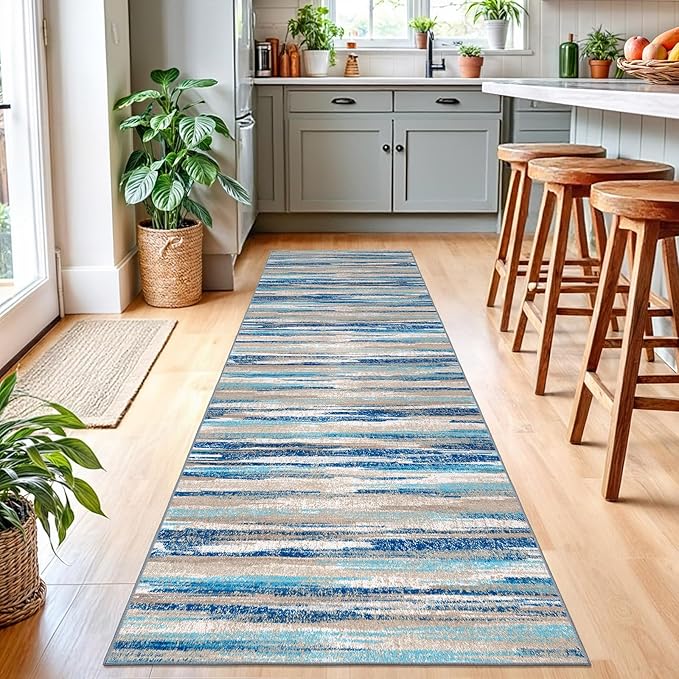 Modern Abstract Runner Rug 2.6x10 - Image 2
