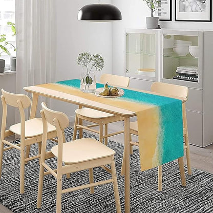 Summer Beach Table Runner Nautical Coastal Seaside Relaxing Blue Ocean Beach - Image 3