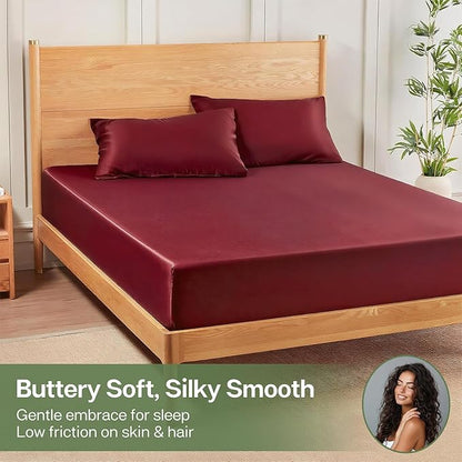 MR&HM King Fitted Sheet Only, Ultra-Soft Rayon Derived from Bamboo & Polyester - Image 4
