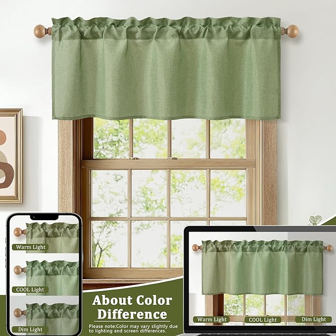 JIUZHEN Faux Linen Window Valance - Image 7