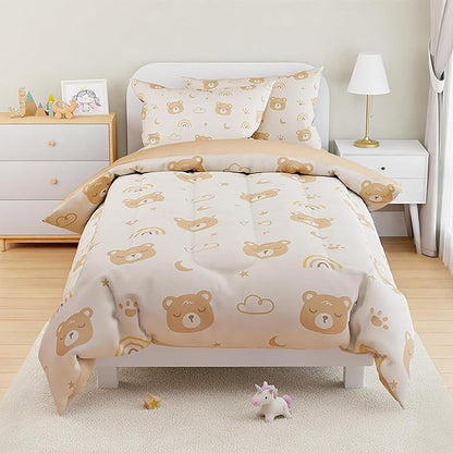 SANDJEST Bear Comforter Set Full Size 98x86in - Image 6