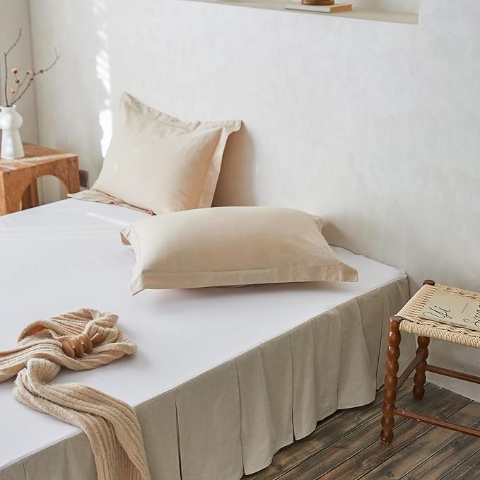 BISELINA French Linen Pleated Bed Skirt - Image 8
