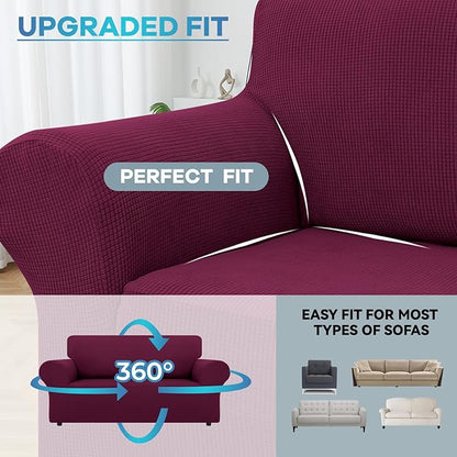 LURKA Stretch Loveseat Sofa Slipcovers 1 Piece Couch Covers - Image 4