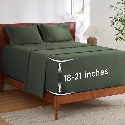 Bedsure Deep Pocket King Sheet Set by BEDSURE