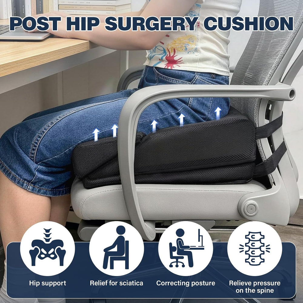 Adjustable Post Hip Surgery Cushion for Right Left, Wedge Hip Replacement Pil...