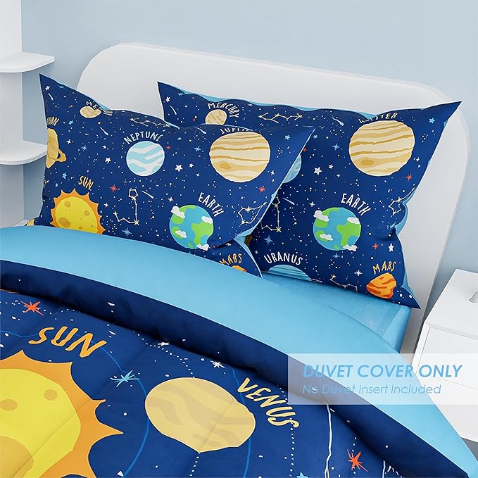 SANDJEST Solar System Duvet Cover Sets Twin Size - Image 5