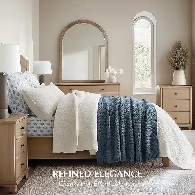 EVERGRACEHOME Chunky Chenille Knit Throw Blanket - Image 2