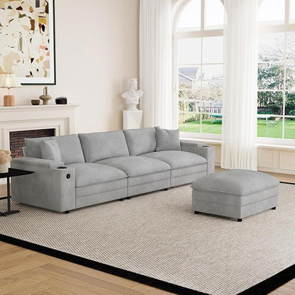115" L Shaped Cloud Sofa Couch by Unknown