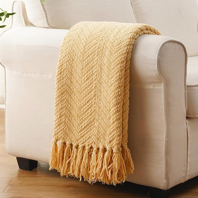BATTILO HOME Gold Throw Blanket - Image 7