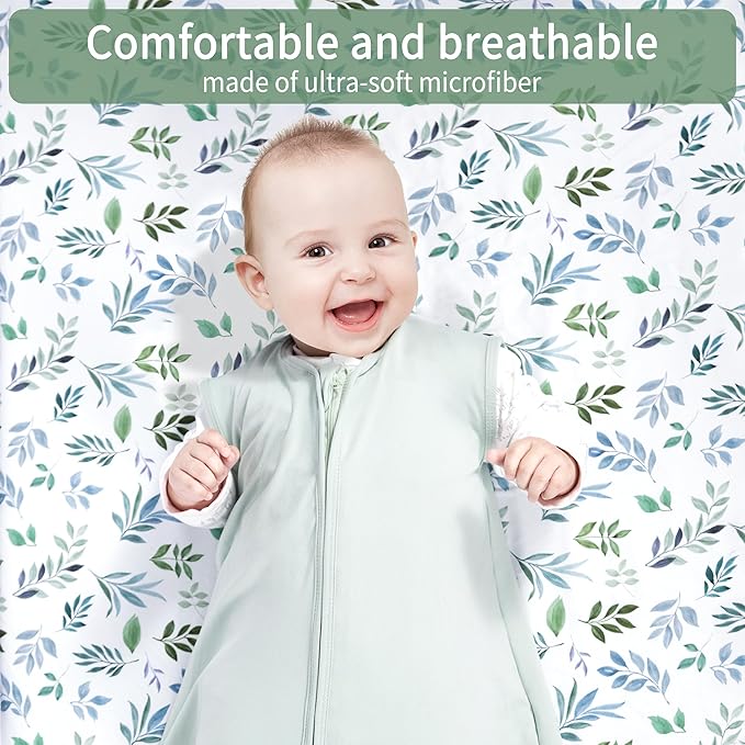 Pack and Play Sheets Fitted, 2 Pack Pack n Play Sheets - Image 5