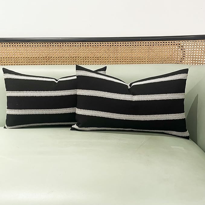 Slow Cow Decorative Rectangular Throw Pillow Cover Textured Lumbar Accent - Image 6