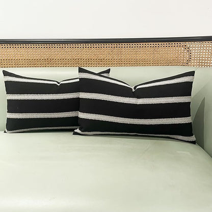 Slow Cow Decorative Rectangular Throw Pillow Cover Textured Lumbar Accent - Image 6