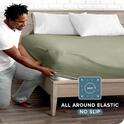 Bare Home Fitted Bottom Sheet Split King Size - Image 4