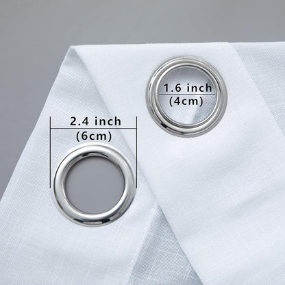 Pitalk White Linen Curtains 78 Inches Long - Image 8