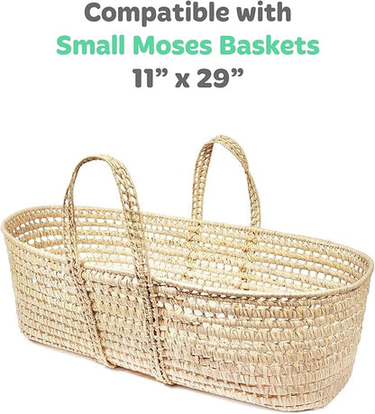 Moses Basket Fitted Sheets for 11 x 29 Inch Oval Bassinet Mattress – Snuggly - Image 2