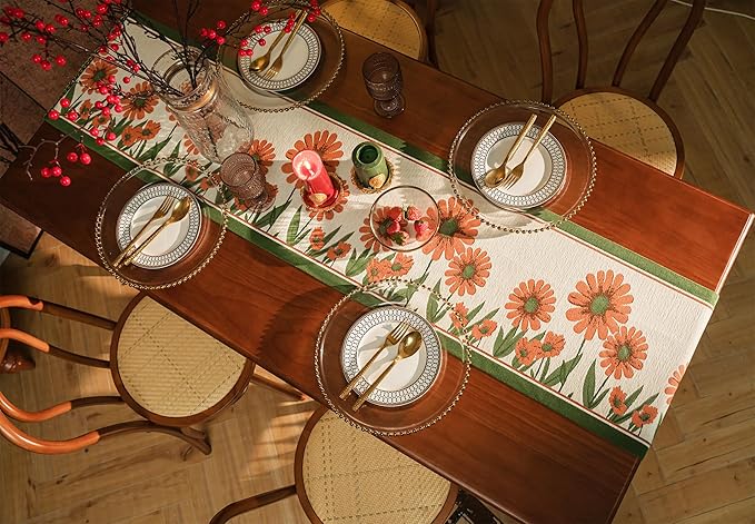 13×72 Inch Table Runner, Retro-Luxury Tassels Series - Image 3
