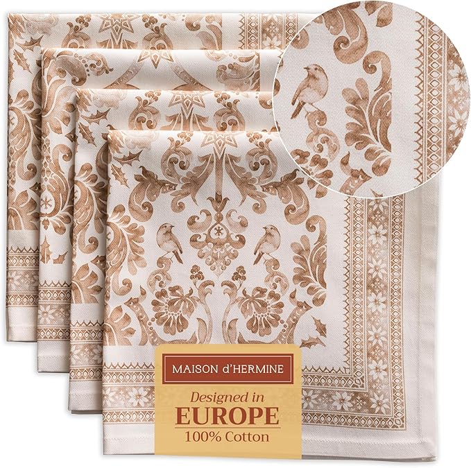 Maison d' Hermine Cloth Napkins Set of 4 100% Cotton by MaisondHermine