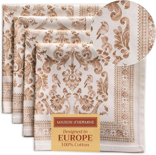 Maison d' Hermine Cloth Napkins Set of 4 100% Cotton by MaisondHermine