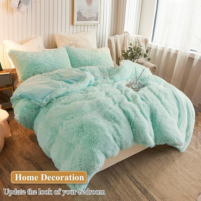 XeGe Faux Fur Throw Pillow Cases, Plush Shaggy Ultra Soft Pillow Covers - Image 6