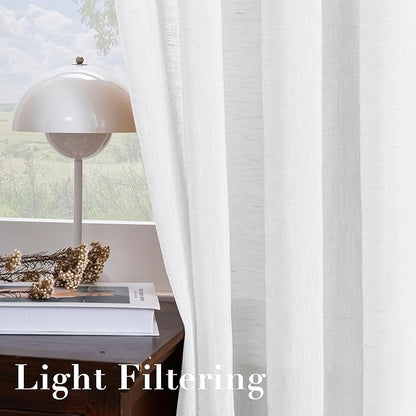 Nickel Grommet Linen Sheer Curtains - Image 5