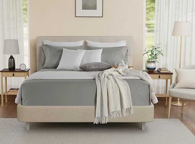 100% Cotton Sheets California King Size Sheets Set, Cal King Sheet Set - Image 8