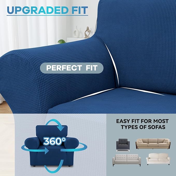 LURKA Stretch Chair Sofa Slipcovers 1 Piece Couch Covers - Image 4
