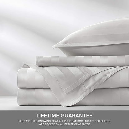 Pure Bamboo California King Sheets, Genuine 100% Organic Viscose Derived from - Image 4