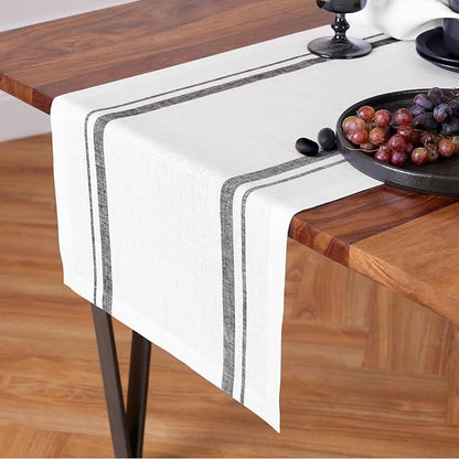 Solino Home Linen Table Runner 72 Inches Long - Image 2