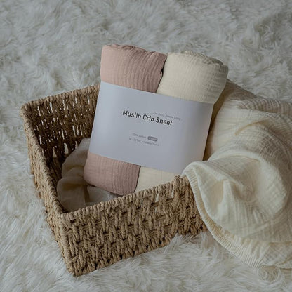 Muslin Mini Crib Sheets, 2 Pack - Image 7