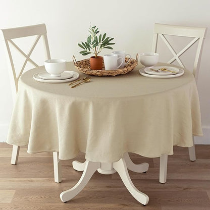 Benson Mills Cameron Textured Fabric Table Cloth, by BensonMills