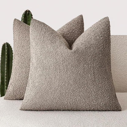Foindtower Set of 2, Decorative Textured Boucle Throw Pillow Covers Accent by Foindtower
