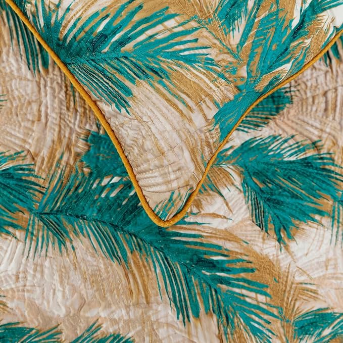 The HomeCentric King/Queen/Twin Green Decorative CA King 86"x18" Bed Runner - Image 3