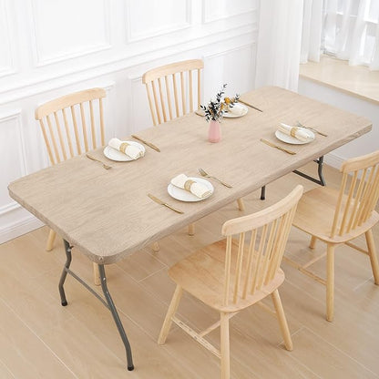 Smiry Rectangle Picnic Tablecloth, Waterproof Elastic Fitted Table Covers - Image 8