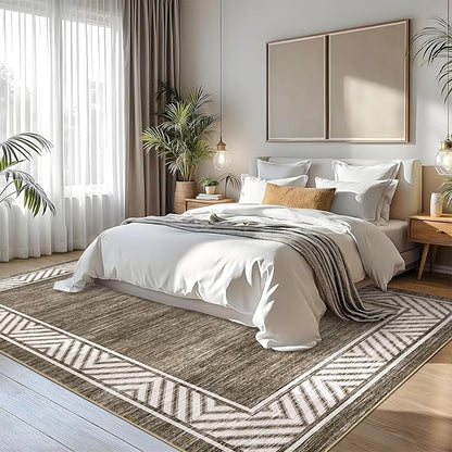 GarveeHome Bordered Bedroom Rugs 5x7 Ultra-Soft Indoor Carpet, Non-Slip Modern - Image 8