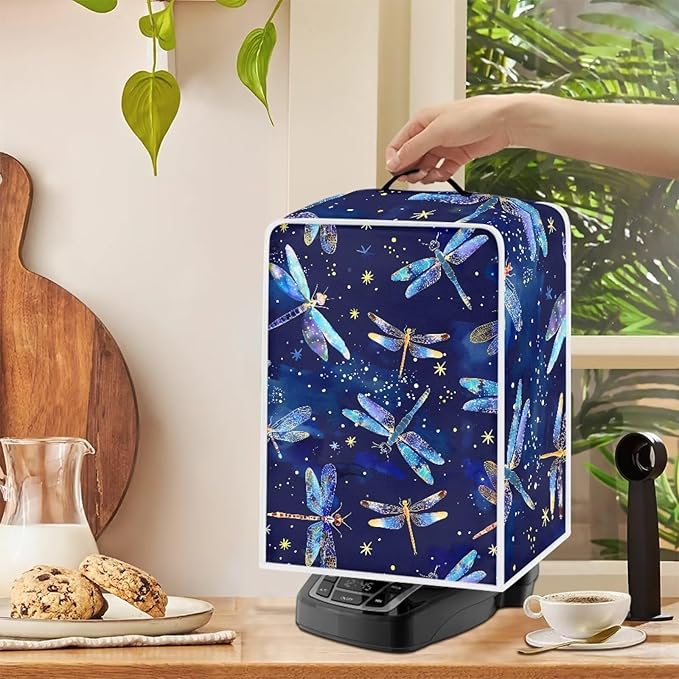 Mumeson Dragonfly Pattern Coffee Maker Cover Fingerprint Protection Cover - Image 3