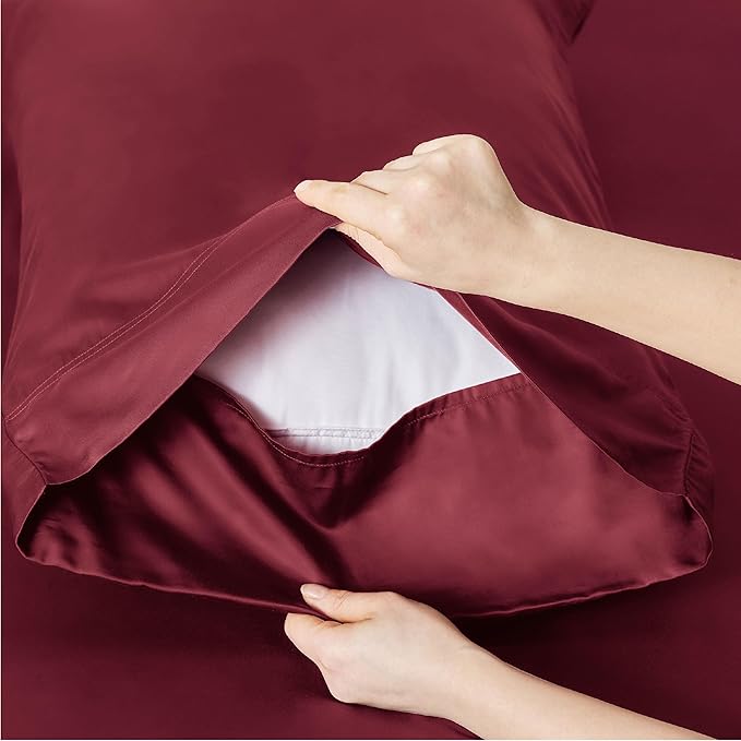 Bedsure Cooling Sheets Twin, Rayon Derived from Bamboo, Breathable & Soft Twin - Image 5