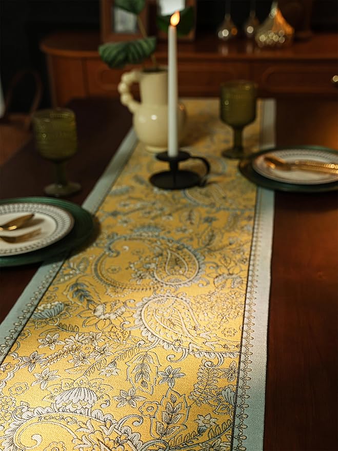 13×72 Inch Table Runner, Retro-Luxury Tassels Series - Image 8