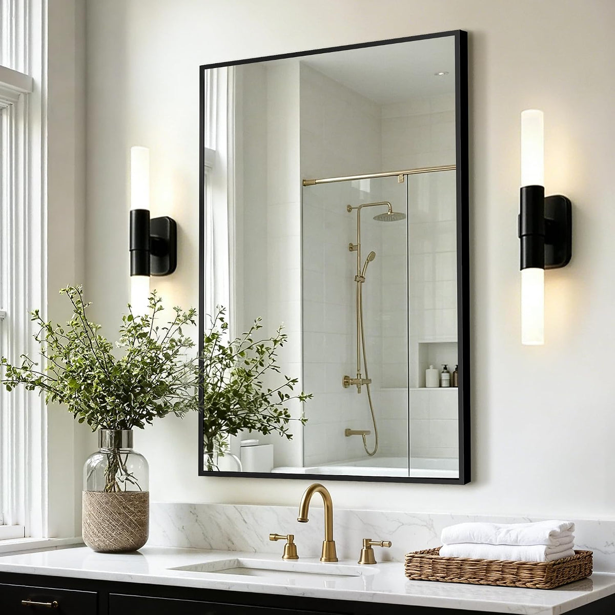 bathroom vanity mirror for over sink, 30x20 inch, main product view